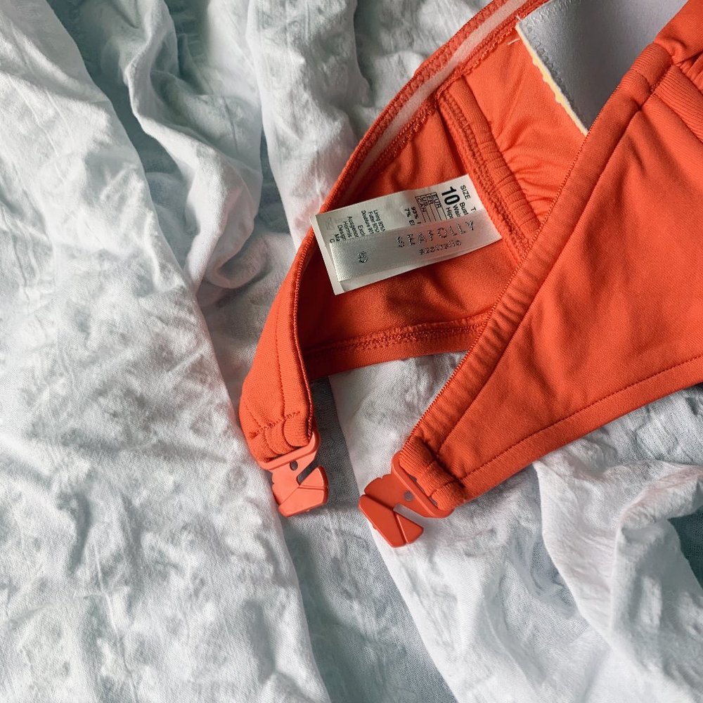 Seafolly S10 Twist Bandeau Coral Bra Bikini Top - Picture 8 of 8